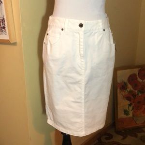 Vintage TALBOTS size 10 Petite STRETCH Classic WHITE 5-pocket jean vibe NEW